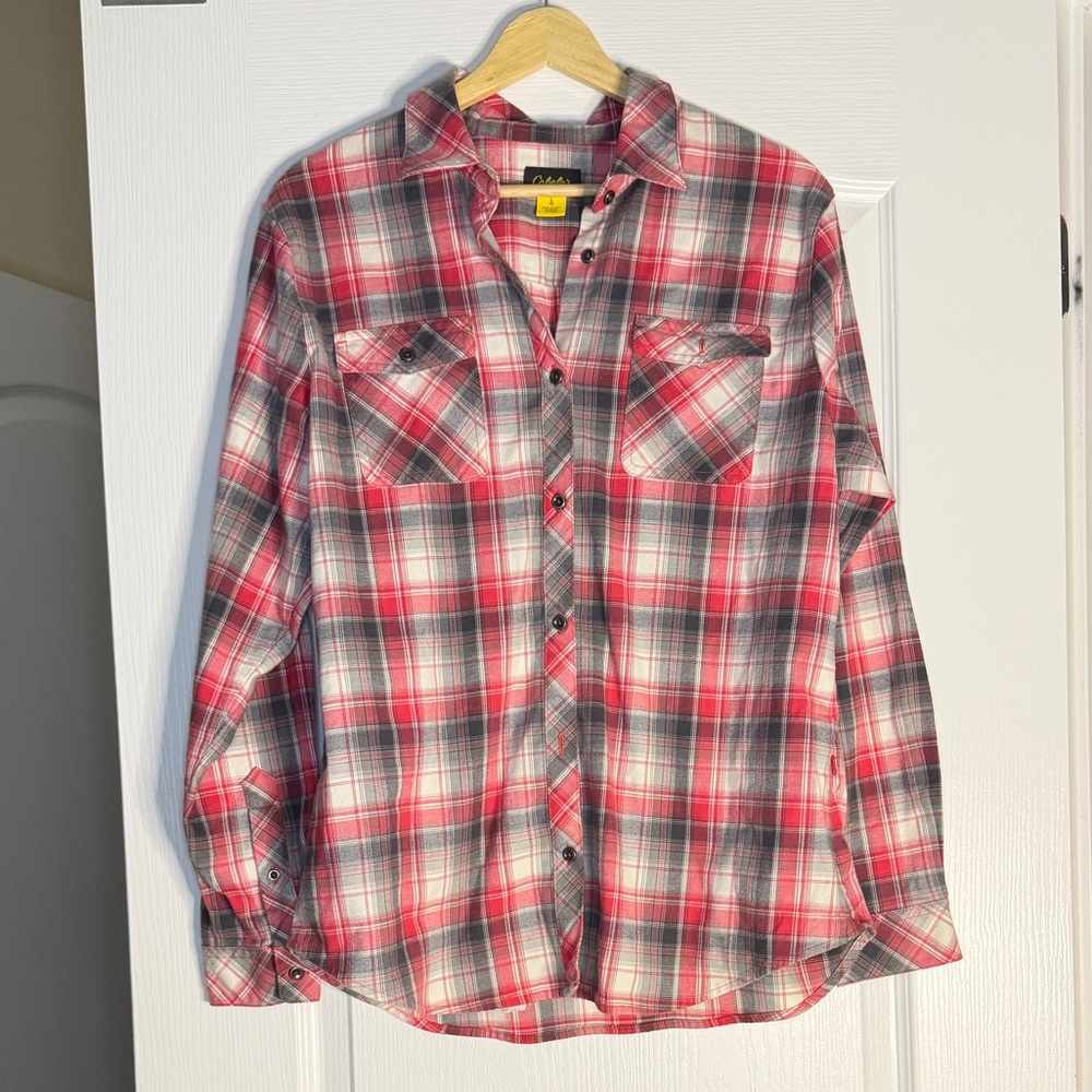 Cabela's Vibrant Plaid Button Down Shirt, Large